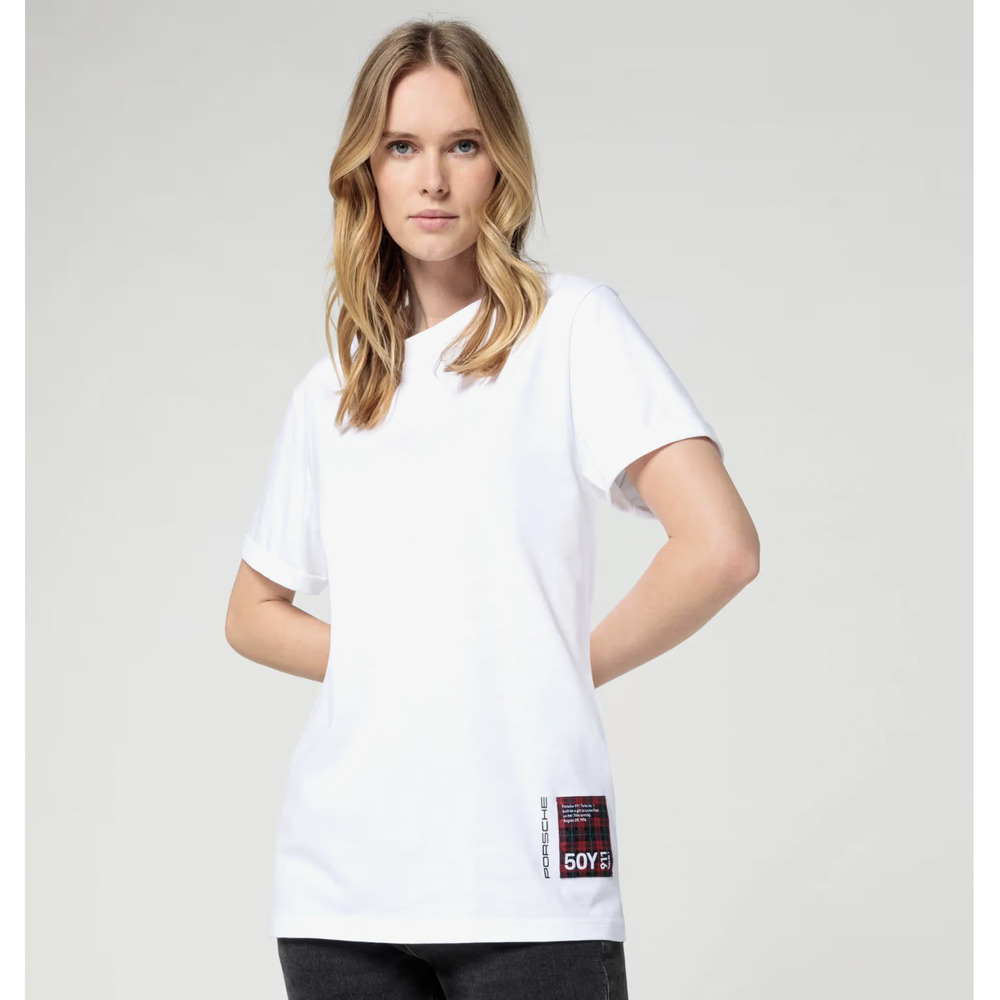 Porsche T-Shirt Women XS White 50Y 911 Turbo No‎ 1 Anniversary Car Racing Unisex
